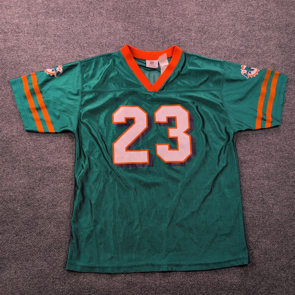 NFL Team Apparel Miami Dolphins Ronnie Brown Jersey Boys XL 18-20 Teal #23 Youth